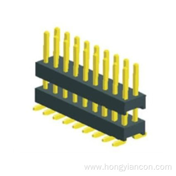 2.54mm MaleHeader Dual Row Double Plastic SMT